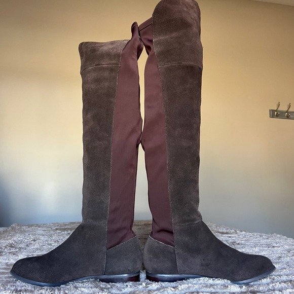Chinese Laundry Radiance Brown Suede Stretch Over The Knee Boots Women 7 37.5 - Picture 3 of 16